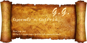 Gyermán Gotfrid névjegykártya